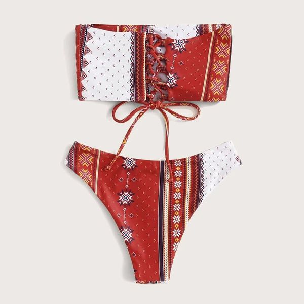 women's swimwear 2021 vintage print bikini set women bandage swimsuit folk custom backless beach wear bathing swim suit girls 5.7, White;black
women's swimwear 2021 vintage print bikini set women bandage swimsuit folk custom backless beach wear bathing swim suit girls 5.7, White;black