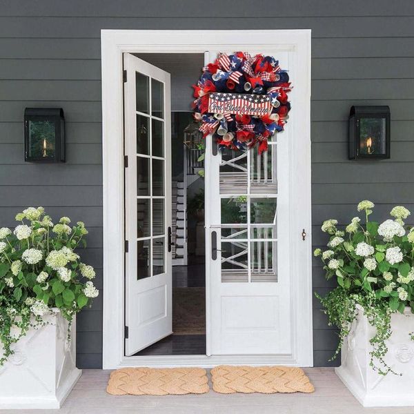 decorative flowers & wreaths independence day wreath american flag garland porch home door decoration hanging sign pendant q0h0
decorative flowers & wreaths independence day wreath american flag garland porch home door decoration hanging sign pendant q0h0