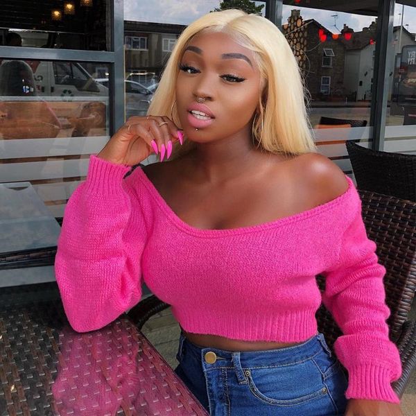 women's sweaters doury fashion slash neck knitted long sleeve solid crop female pullovers women 2021 autumn, White;black
women's sweaters doury fashion slash neck knitted long sleeve solid crop female pullovers women 2021 autumn, White;black