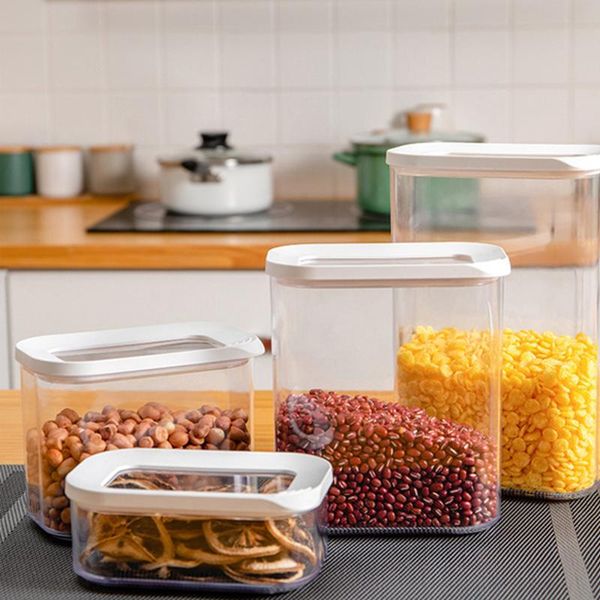 storage bottles & jars kitchen box for whole grains, jar, transparent plastic jar can be used to store coffee and tea
storage bottles & jars kitchen box for whole grains, jar, transparent plastic jar can be used to store coffee and tea