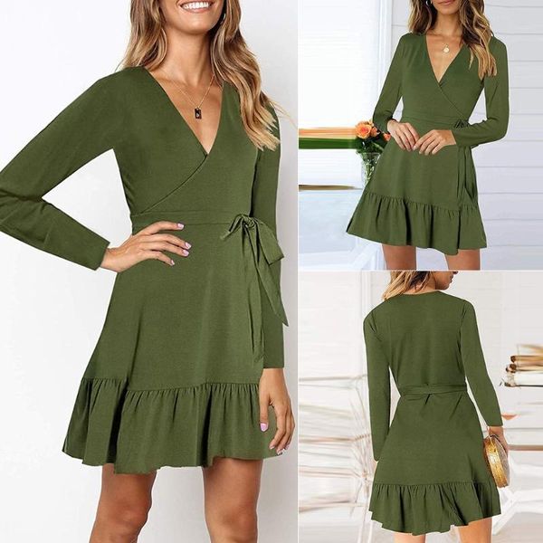 casual dresses women's fashion long sleeve v-neck boho ruffle swing a-line mini dress with belt independent station cute sexy, Black;gray
casual dresses women's fashion long sleeve v-neck boho ruffle swing a-line mini dress with belt independent station cute sexy, Black;gray