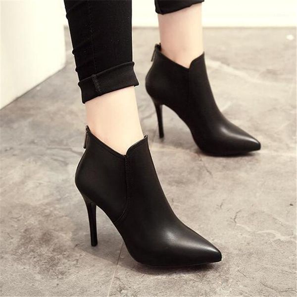 boots women fashion comfortable black pu leather ankle lady cool autumn & winter high heel botas1
boots women fashion comfortable black pu leather ankle lady cool autumn & winter high heel botas1