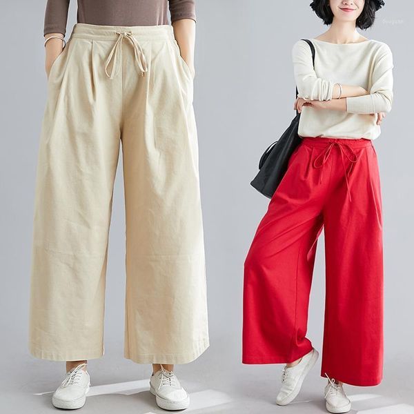 women's pants & capris 2021 arrival high waist spring summer cotton linen loose wide leg solid color women casual vintage, Black;white
women's pants & capris 2021 arrival high waist spring summer cotton linen loose wide leg solid color women casual vintage, Black;white