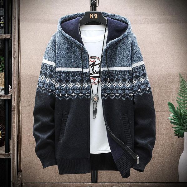 men's sweaters velvet thick 2021 cardigan autumn korean with hooded knitted sweatercoats patchwork jacket male -3xl clothes men, White;black
men's sweaters velvet thick 2021 cardigan autumn korean with hooded knitted sweatercoats patchwork jacket male -3xl clothes men, White;black