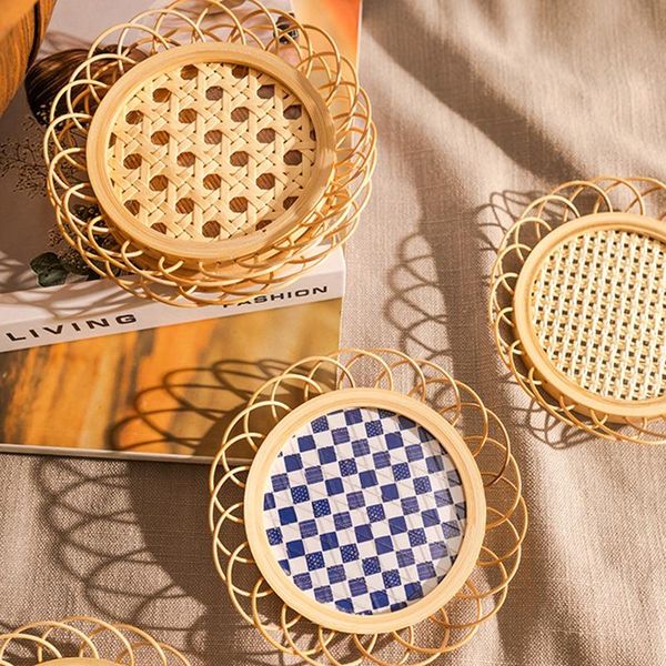 mats & pads drink cup coasters japanese style bamboo woven saucer mat non-slip pot holder rattan dining table placemat
mats & pads drink cup coasters japanese style bamboo woven saucer mat non-slip pot holder rattan dining table placemat