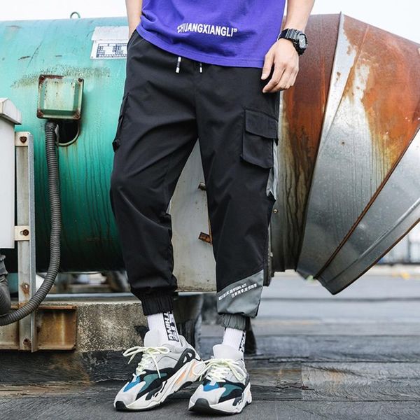men's pants men summer cargo autumn style fashion streetwear overalls casual pure colour comfortable oversize trousers, Black
men's pants men summer cargo autumn style fashion streetwear overalls casual pure colour comfortable oversize trousers, Black