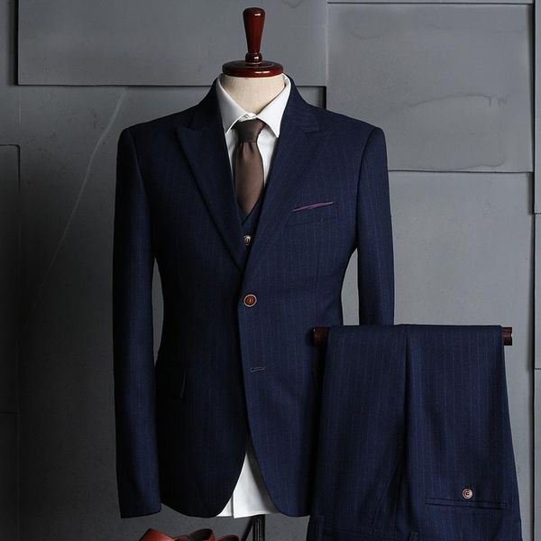 men's suits & blazers oimgmen's suit three-piece suit, blue striped casual business young small, White;black
men's suits & blazers oimgmen's suit three-piece suit, blue striped casual business young small, White;black