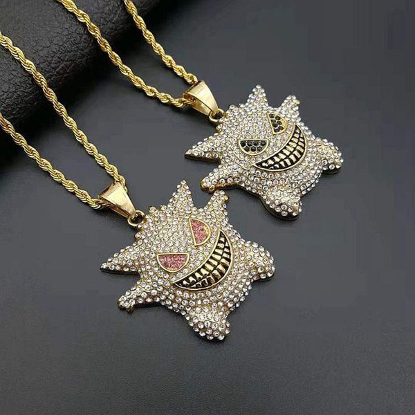 pendant necklaces hip hop gold color neckaces cubic zirconia paved bling iced out ghost pendants necklace for men rapper jewelry, Silver
pendant necklaces hip hop gold color neckaces cubic zirconia paved bling iced out ghost pendants necklace for men rapper jewelry, Silver