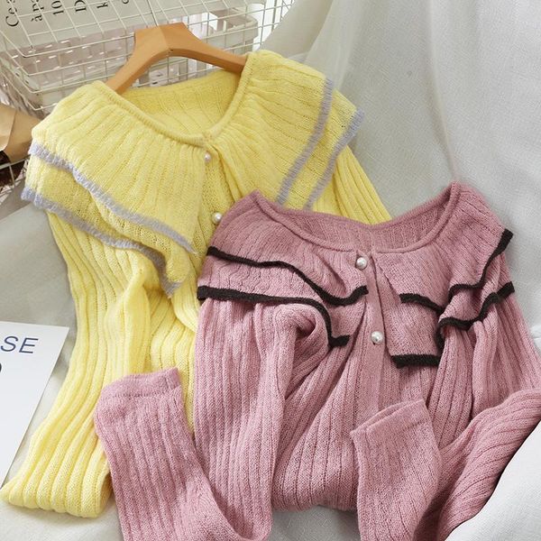 women's jackets sanishroly spring autumn women short sweater cardigan coat sweet knitted cardigans jacket female ruffle long sleeve out, Black;brown
women's jackets sanishroly spring autumn women short sweater cardigan coat sweet knitted cardigans jacket female ruffle long sleeve out, Black;brown
