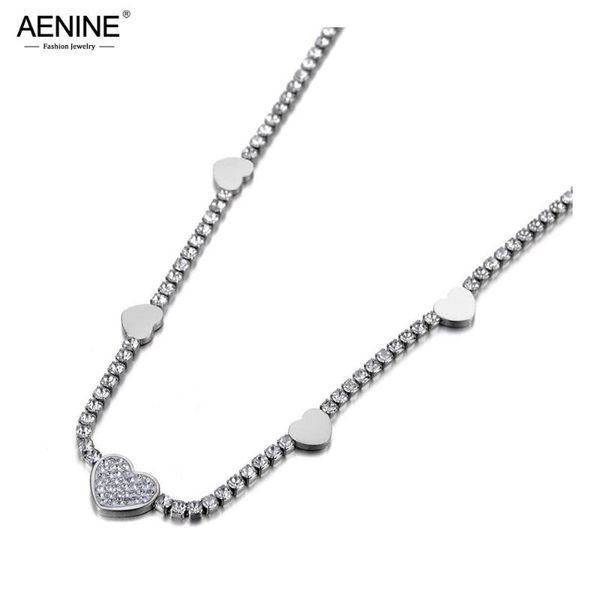 chokers aenine titanium stainless steel sparkling cz crystal love heart choker necklaces for women chic rhinestone necklace an19190, Golden;silver
chokers aenine titanium stainless steel sparkling cz crystal love heart choker necklaces for women chic rhinestone necklace an19190, Golden;silver