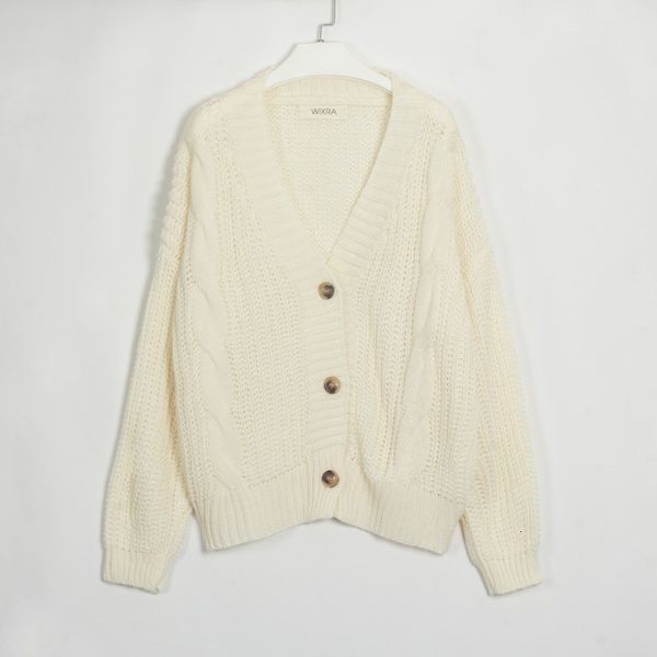 women's polos wixra women oversized single breasted sleeve cardigan autumn solid female sweater mesh rd01, White
women's polos wixra women oversized single breasted sleeve cardigan autumn solid female sweater mesh rd01, White