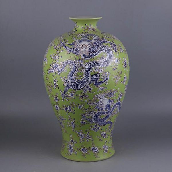 vases classic qing kangxi year five dragon famille rose green ceramic vase pure handmade decorative
vases classic qing kangxi year five dragon famille rose green ceramic vase pure handmade decorative