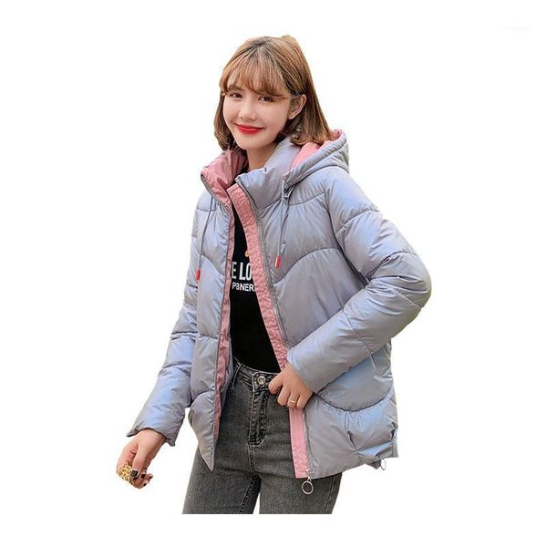 women's down & parkas women short winter jacket glossy hooded big pocket windproof bio coat oversize cotton padded casaco feminino, Black
women's down & parkas women short winter jacket glossy hooded big pocket windproof bio coat oversize cotton padded casaco feminino, Black