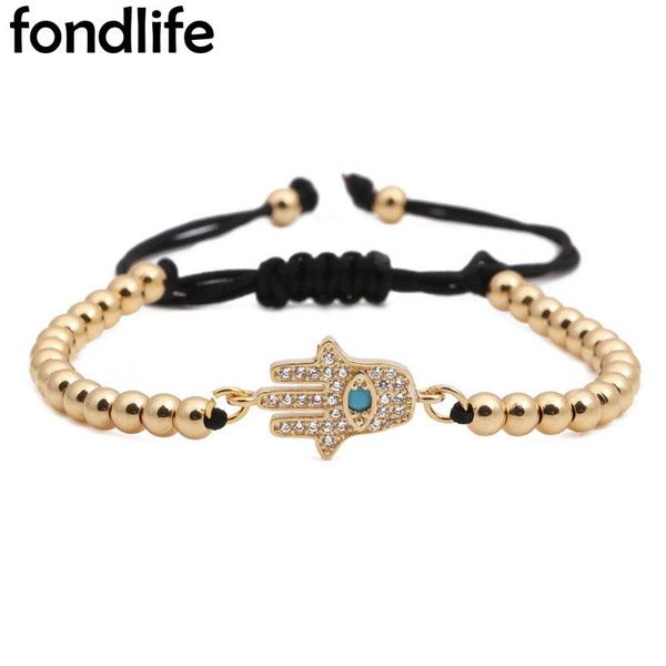 charm bracelets shiny cubic zirconia crystal gold-plated brass hamsa hand blue stone evil eye bracelet cord macrame 4mm copper beads jewelry, Golden;silver
charm bracelets shiny cubic zirconia crystal gold-plated brass hamsa hand blue stone evil eye bracelet cord macrame 4mm copper beads jewelry, Golden;silver