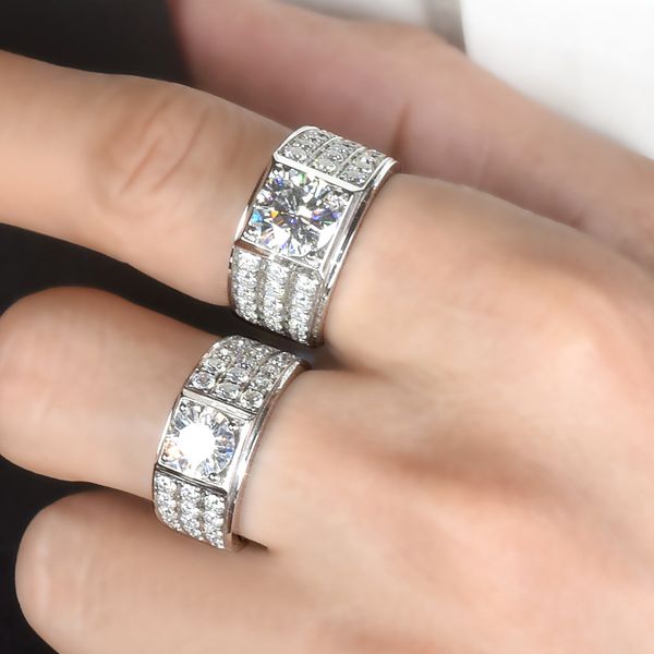 c c american mossan stone diamond ring men's 18k platinum full diamond ring retro luxury gentleman business men's ring, Silver
c c american mossan stone diamond ring men's 18k platinum full diamond ring retro luxury gentleman business men's ring, Silver
