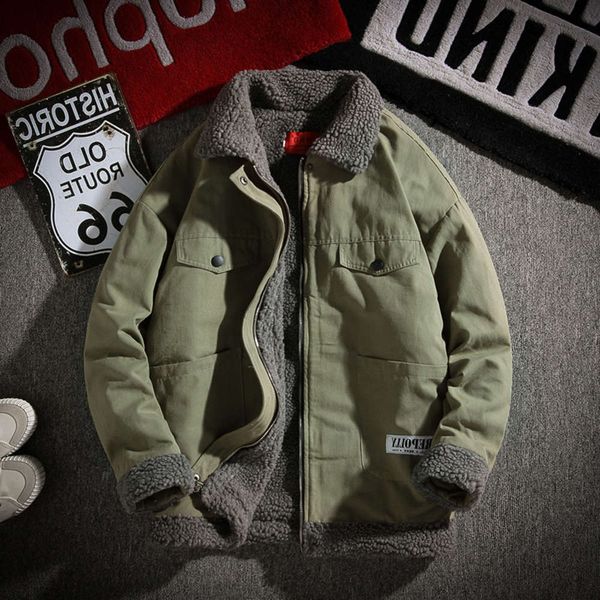 2021winter cashmere thickened lamb wool jacket men's fashion brand tooling coat fat plus size trendy cotton padded suit, Black;brown
2021winter cashmere thickened lamb wool jacket men's fashion brand tooling coat fat plus size trendy cotton padded suit, Black;brown