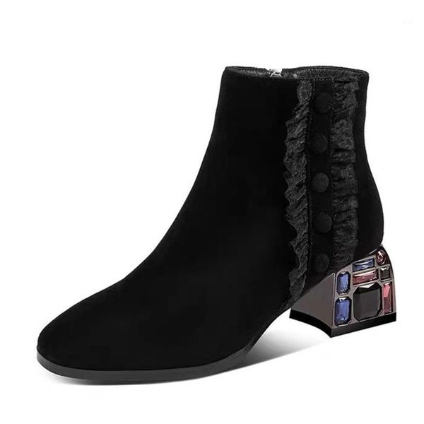 boots solid rhinestone high heels dancing party shoes woman autumn winter suede fashion short women ankle c0131, Black
boots solid rhinestone high heels dancing party shoes woman autumn winter suede fashion short women ankle c0131, Black