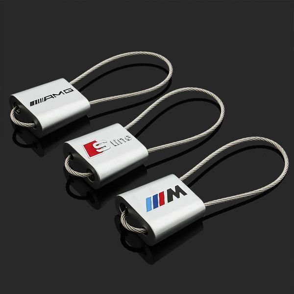 wire rope double-sided m three color sports mercedes benz amg audi sline car key chain pendant, Slivery;golden
wire rope double-sided m three color sports mercedes benz amg audi sline car key chain pendant, Slivery;golden