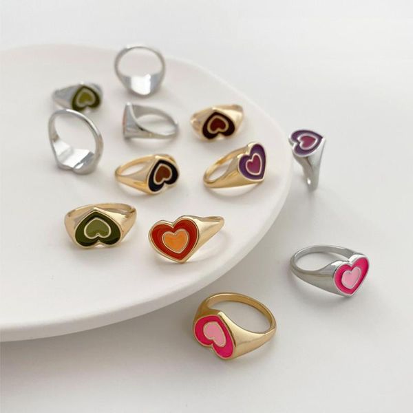 cluster rings aomu 2021 sweet cute green pink purple double layer love drip glaze gold silver color geometric metal ring for women jewelry, Golden;silver
cluster rings aomu 2021 sweet cute green pink purple double layer love drip glaze gold silver color geometric metal ring for women jewelry, Golden;silver