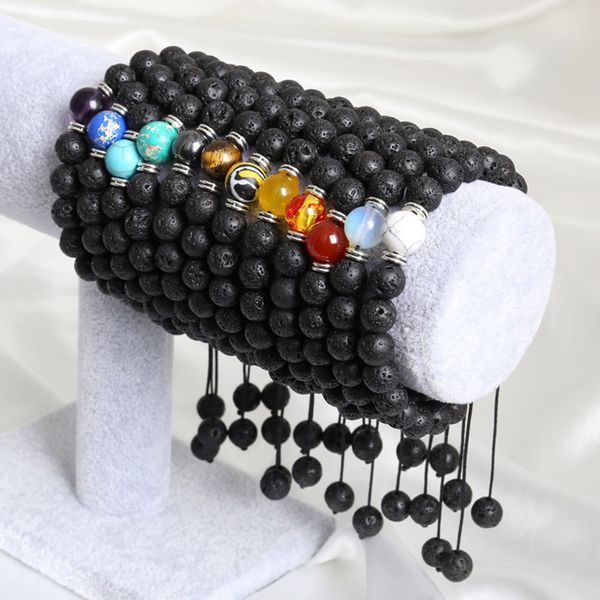 natural lava stone energy bead handmade rope braided charm bracelets for women men party club decor yoga jewelry, Golden;silver
natural lava stone energy bead handmade rope braided charm bracelets for women men party club decor yoga jewelry, Golden;silver