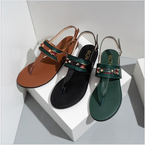 2021 fashion new european and american style strap buckle flat sandals women's daily casual solid color flat heel sandals, Black
2021 fashion new european and american style strap buckle flat sandals women's daily casual solid color flat heel sandals, Black