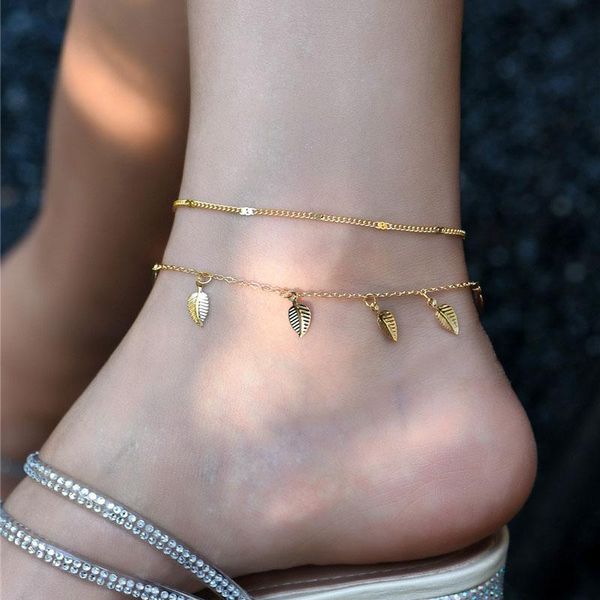 anklets 2pcs/set simple gold color chain leaf tassel anklet set for women girl metal geometric multilayer charning foot chains jewelry, Red;blue
anklets 2pcs/set simple gold color chain leaf tassel anklet set for women girl metal geometric multilayer charning foot chains jewelry, Red;blue