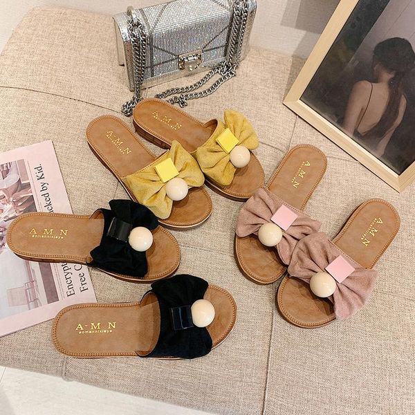 slippers women bohemian bow flat summer sandalias non-slip beach shoes flip flops furry slides zapatos mujer, Black
slippers women bohemian bow flat summer sandalias non-slip beach shoes flip flops furry slides zapatos mujer, Black