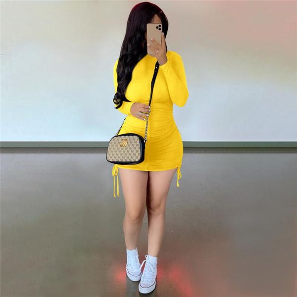 casual dresses wjfzqm drawstring ruched bodycon mini dress women o neck long sleeve 2021 fashion autumn yellow party wrap, Black;gray
casual dresses wjfzqm drawstring ruched bodycon mini dress women o neck long sleeve 2021 fashion autumn yellow party wrap, Black;gray
