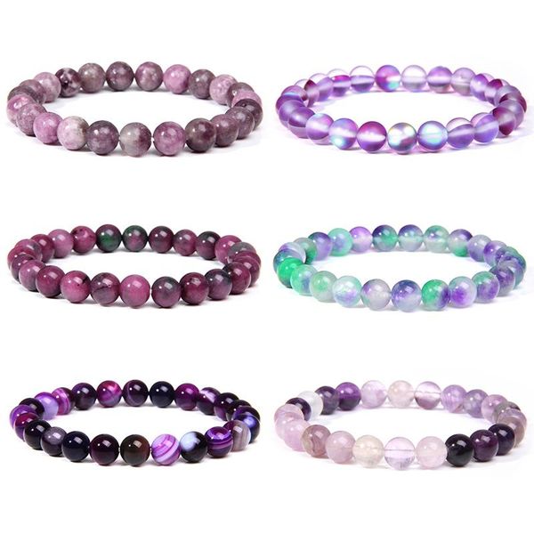 beaded, strands 8mm purple natural agates beads bracelet handmade quartz stone beaded bracelets yoga charm energy men women jewelry, Black
beaded, strands 8mm purple natural agates beads bracelet handmade quartz stone beaded bracelets yoga charm energy men women jewelry, Black