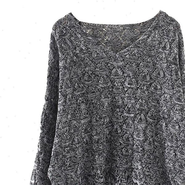 knitted womens sweater pullovers women autumn winter hollow out bat long sleeve loose v collar female soft bottom jumper, White;black
knitted womens sweater pullovers women autumn winter hollow out bat long sleeve loose v collar female soft bottom jumper, White;black