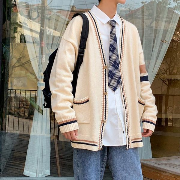 men's sweaters spring cardigan sweater korean fashion loose casual knitted jacket streetwear v-neck, White;black
men's sweaters spring cardigan sweater korean fashion loose casual knitted jacket streetwear v-neck, White;black
