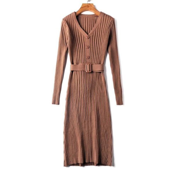 elegant single breasted knitted sweater dress women v-neck full sleeve sashes stretch vestidos casual streetwear winter dress, Black;gray
elegant single breasted knitted sweater dress women v-neck full sleeve sashes stretch vestidos casual streetwear winter dress, Black;gray