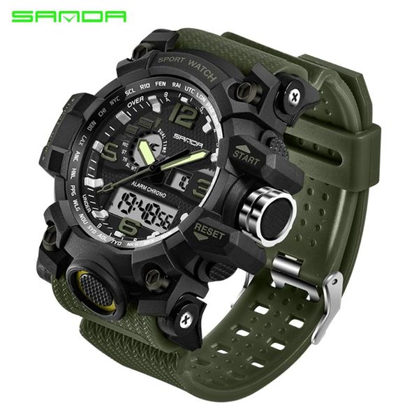 wristwatches sanda g style men's military sports watch led digital waterproof relogio masculino, Slivery;brown
wristwatches sanda g style men's military sports watch led digital waterproof relogio masculino, Slivery;brown