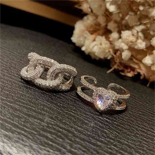 twist love for women exquisite opening adjustable ring super flash micro inlaid zircon chain jewelry 2021 style, Silver
twist love for women exquisite opening adjustable ring super flash micro inlaid zircon chain jewelry 2021 style, Silver