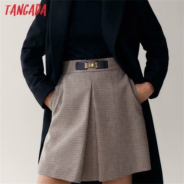 tangada autumn winter women plaid pattern thick skirts belt decorate zipper female mini skirt 4c51 210310, Black
tangada autumn winter women plaid pattern thick skirts belt decorate zipper female mini skirt 4c51 210310, Black