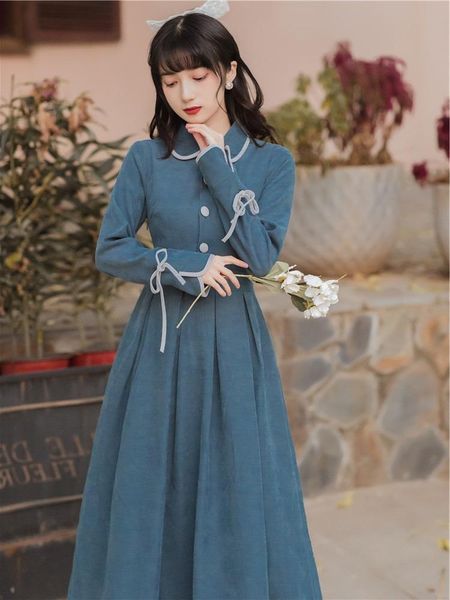fashion french style vintage dress long slim female high waist dress spring autumn 2021 sweet dresses for women vestido zjt1772, Black;gray
fashion french style vintage dress long slim female high waist dress spring autumn 2021 sweet dresses for women vestido zjt1772, Black;gray