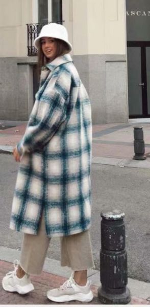 women's wool & blends zzjuly 2021 women oversized coat long checked casual fashion chic jackets windbreaker outfits, Black
women's wool & blends zzjuly 2021 women oversized coat long checked casual fashion chic jackets windbreaker outfits, Black