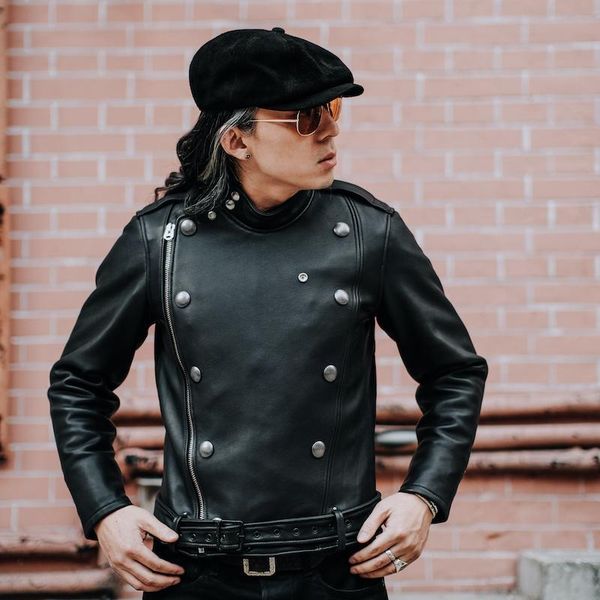 men's leather & faux yr.luxury south america tanned calfskin jacket.quality men slim coat.classic j31 motorcycle cloth, Black
men's leather & faux yr.luxury south america tanned calfskin jacket.quality men slim coat.classic j31 motorcycle cloth, Black