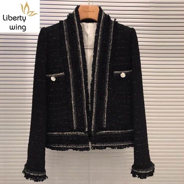 women's jackets black fashion wool jacket ladies stand collar twill coats slim fit tassel short tweed woolen coat womens elegant high q, Black;brown
women's jackets black fashion wool jacket ladies stand collar twill coats slim fit tassel short tweed woolen coat womens elegant high q, Black;brown