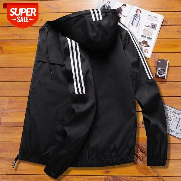 classic three-bar hooded jacket men's long-sleeved cardigan sports casual #hf15, Black;brown
classic three-bar hooded jacket men's long-sleeved cardigan sports casual #hf15, Black;brown