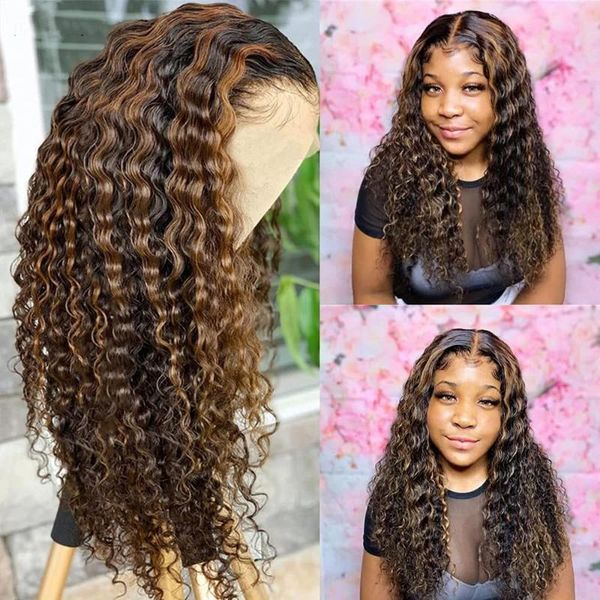 lace wigs hd transparent 4/30 highlight deep wave front wig 220% frontal human hair 13x4 pre-plucked natural hairline, Black;brown
lace wigs hd transparent 4/30 highlight deep wave front wig 220% frontal human hair 13x4 pre-plucked natural hairline, Black;brown