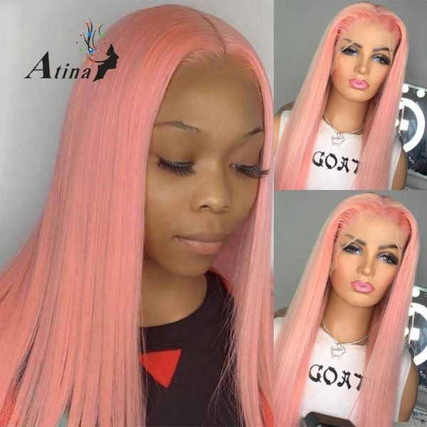 lace wigs atina pink human hair wig straight front for black women brazilian remy full hd transparent 250, Black;brown
lace wigs atina pink human hair wig straight front for black women brazilian remy full hd transparent 250, Black;brown