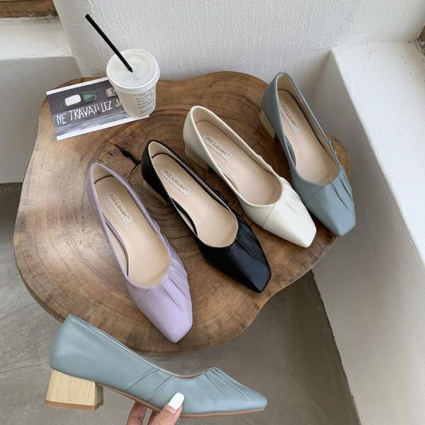 dress shoes wrinkle wood heels square toe women slip on shallow mouth pumps ol solid folds chunky med high work for, Black
dress shoes wrinkle wood heels square toe women slip on shallow mouth pumps ol solid folds chunky med high work for, Black