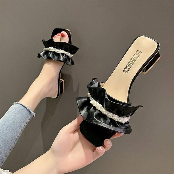 slippers pearl lace fairy slides 2021 summer korean style chunky heel gentle and stylish slip-on for women wholesale a633, Black
slippers pearl lace fairy slides 2021 summer korean style chunky heel gentle and stylish slip-on for women wholesale a633, Black