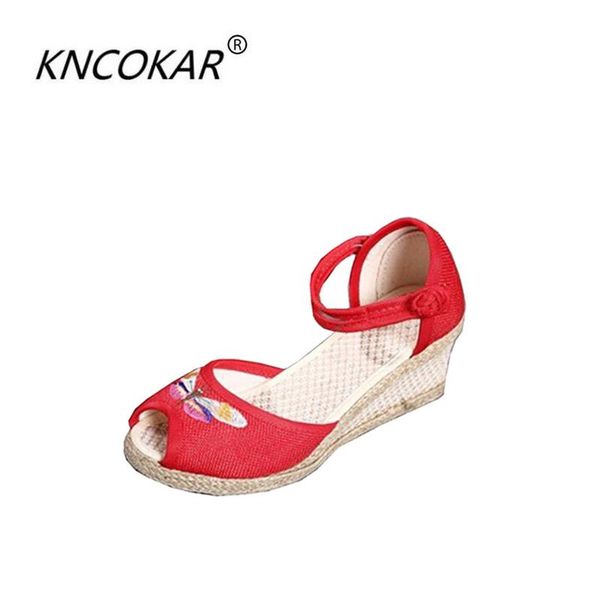 dress shoes kncokar 2021 summer style ladies fashion comfortable slope heel embroidered fish mouth sandals national wind cloth sho, Black
dress shoes kncokar 2021 summer style ladies fashion comfortable slope heel embroidered fish mouth sandals national wind cloth sho, Black