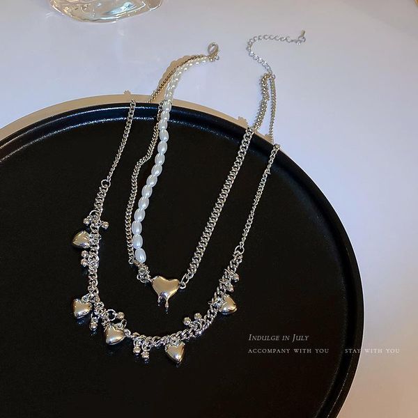 chains qwc vintage multi-layered love hearts tassel pearl necklace cute elegant girl women gifts party daliy trendy jewelry, Silver
chains qwc vintage multi-layered love hearts tassel pearl necklace cute elegant girl women gifts party daliy trendy jewelry, Silver