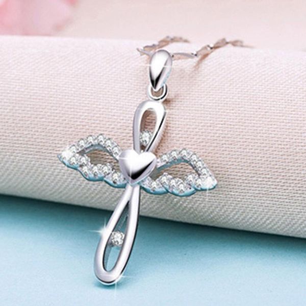 pendant necklaces women elegent zircon fashion choker necklace jewelry wedding gift silver color angel cross
pendant necklaces women elegent zircon fashion choker necklace jewelry wedding gift silver color angel cross