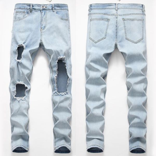 men's pants male trousers fashion personality ripped slim fit zipper stretch denim long pantalon hombre sweatpants, Black
men's pants male trousers fashion personality ripped slim fit zipper stretch denim long pantalon hombre sweatpants, Black