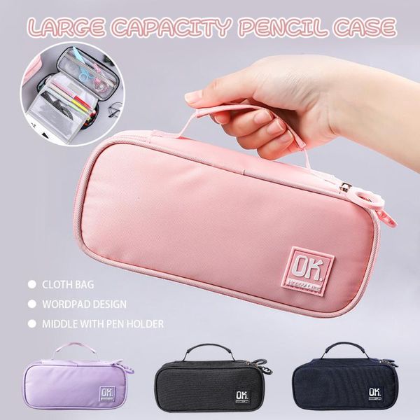pencil case canvas double layer large capacity kawai kids school supplies make up bag pen box student pouch stationery gift
pencil case canvas double layer large capacity kawai kids school supplies make up bag pen box student pouch stationery gift