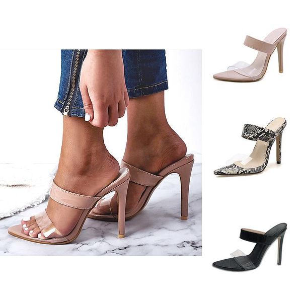dress shoes snake pattern high heels transparent women pumps pvc spring sandals slippers female plus size 43, Black
dress shoes snake pattern high heels transparent women pumps pvc spring sandals slippers female plus size 43, Black